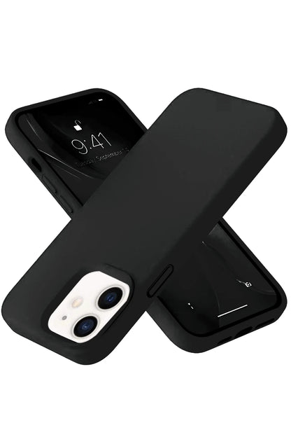 Newface Apple iPhone 12 Kılıf Nano içi Kadife Silikon- Siyah