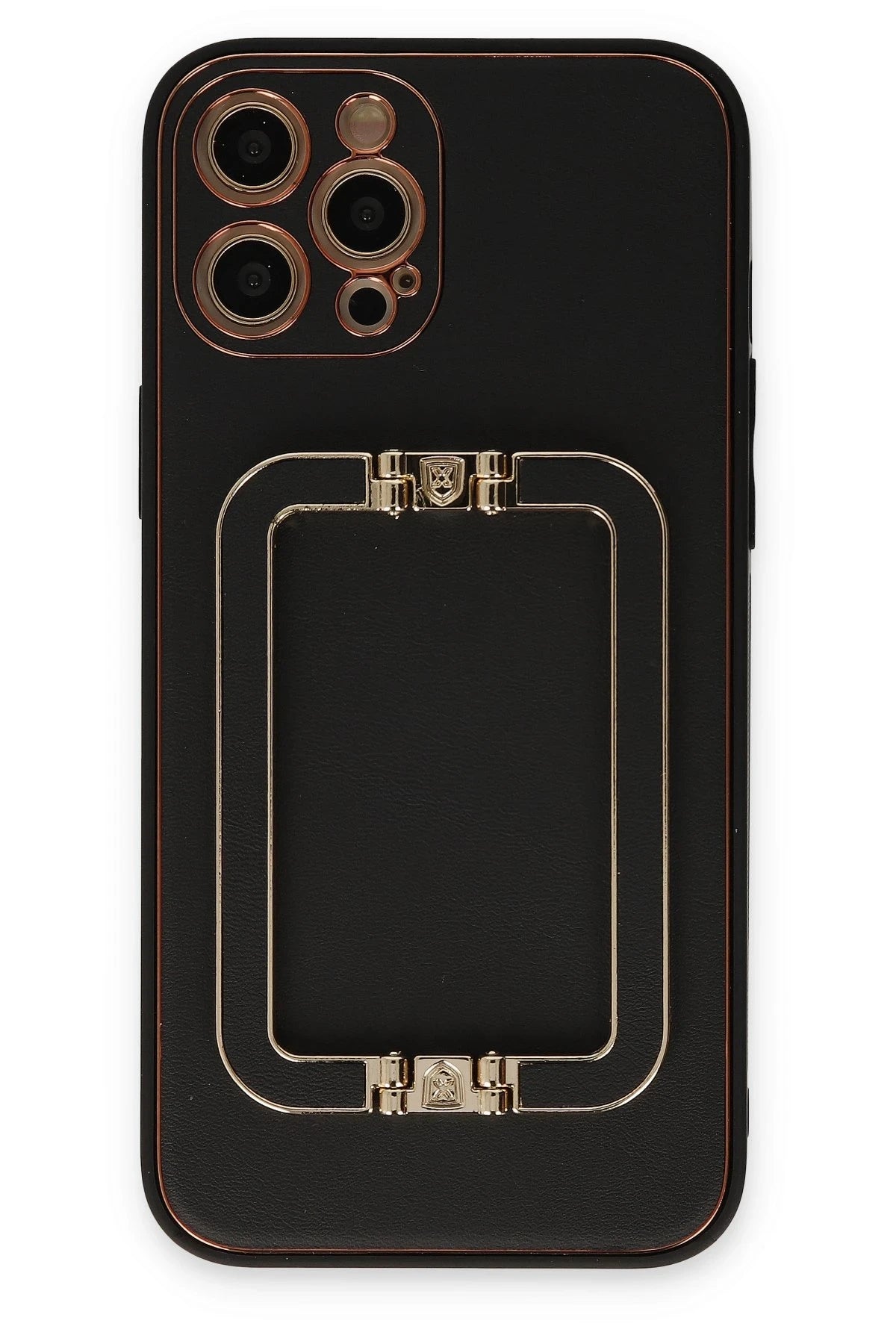 Newface Apple iPhone 12 Pro Kılıf Coco Elit Kapak - Siyah