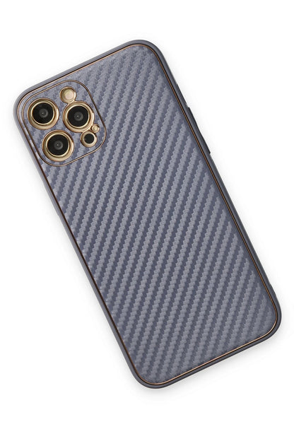 Newface Apple iPhone 12 Pro Kılıf Coco Karbon Silikon - Gri
