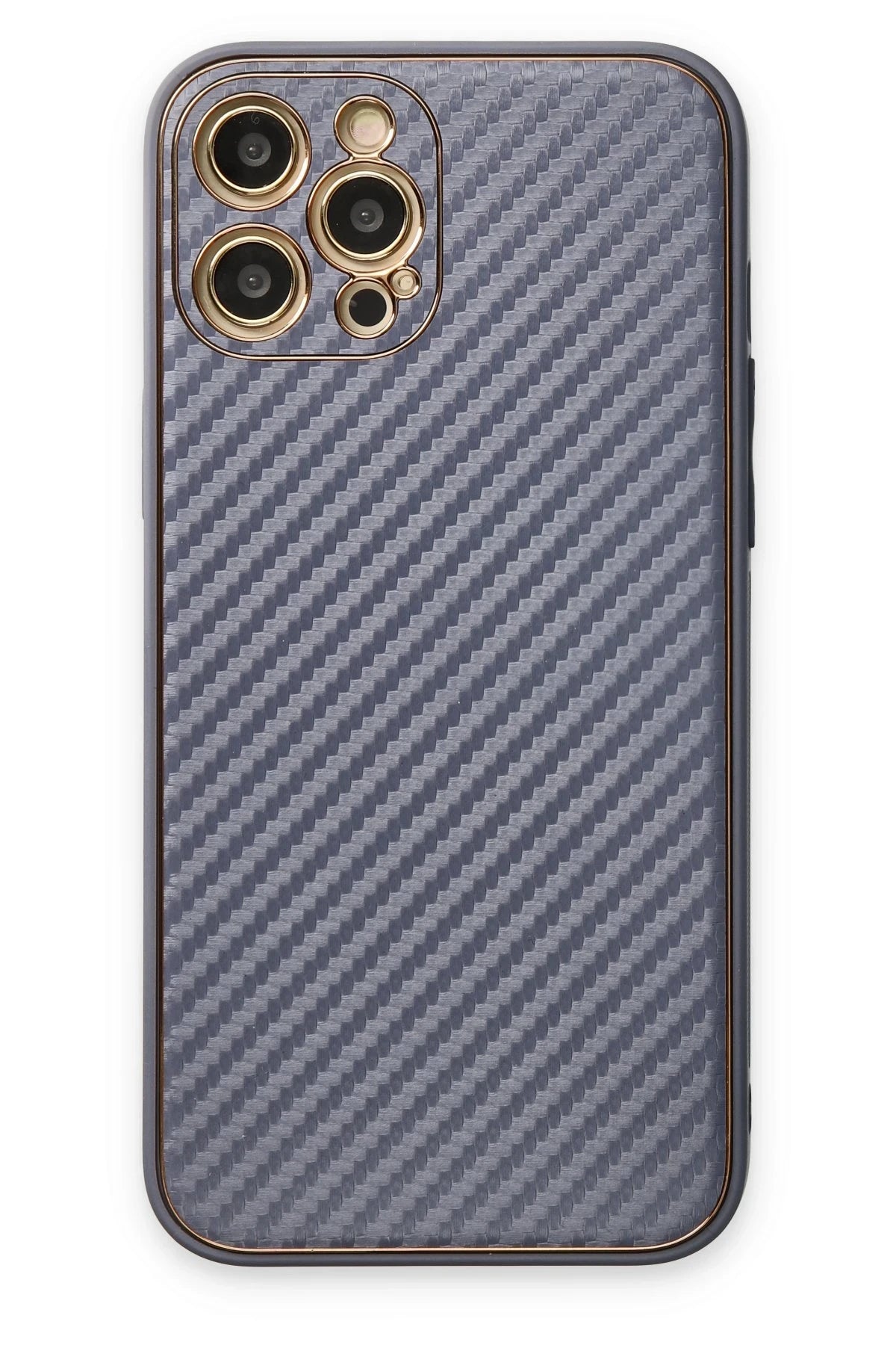 Newface Apple iPhone 12 Pro Kılıf Coco Karbon Silikon - Gri