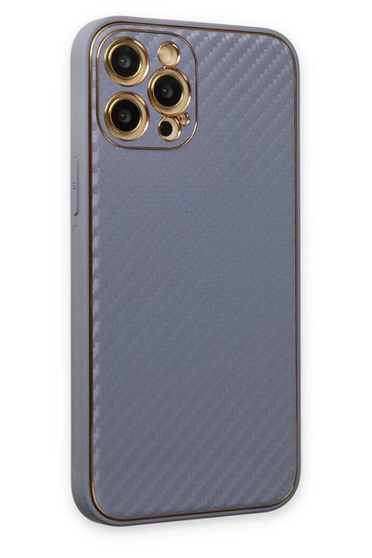 Newface Apple iPhone 12 Pro Kılıf Coco Karbon Silikon - Gri