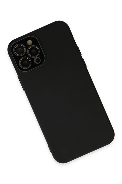 Newface Apple iPhone 12 Pro Kılıf Lansman Glass Kapak - Siyah