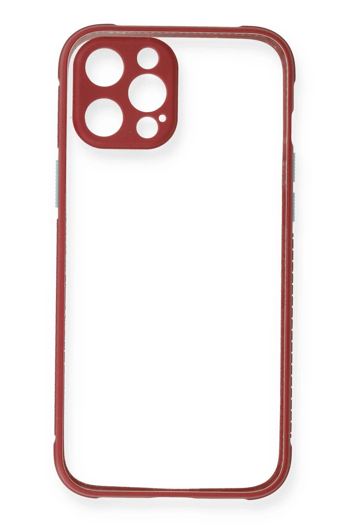 Newface Apple iPhone 12 Pro Kılıf Miami Şeffaf Silikon - Fuşya