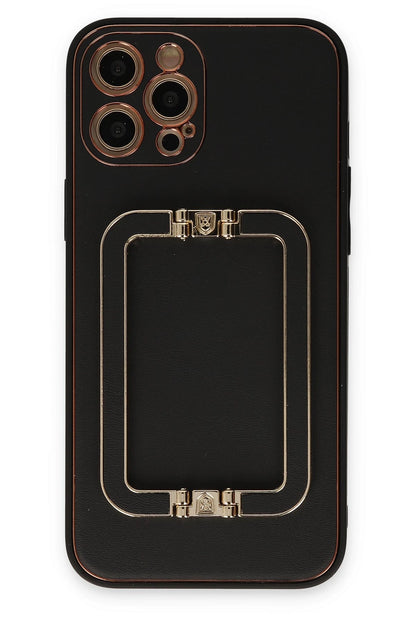 Newface Apple iPhone 12 Pro Max Kılıf Coco Elit Kapak - Siyah