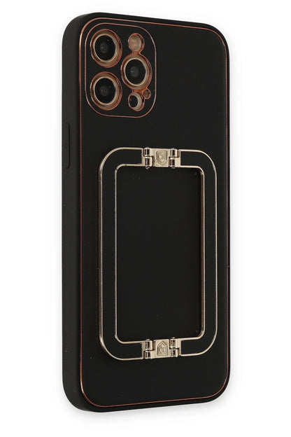 Newface Apple iPhone 12 Pro Max Kılıf Coco Elit Kapak - Siyah