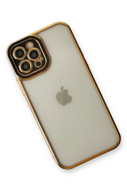 Newface Apple iPhone 12 Pro Max Kılıf Liva Lens Silikon - Siyah