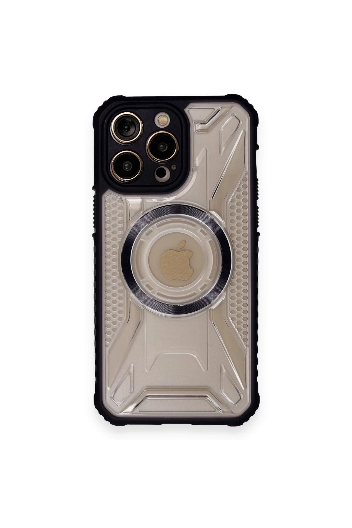 Newface Apple iPhone 12 Pro Max Kılıf Prag Magneticsafe Kapak - Siyah