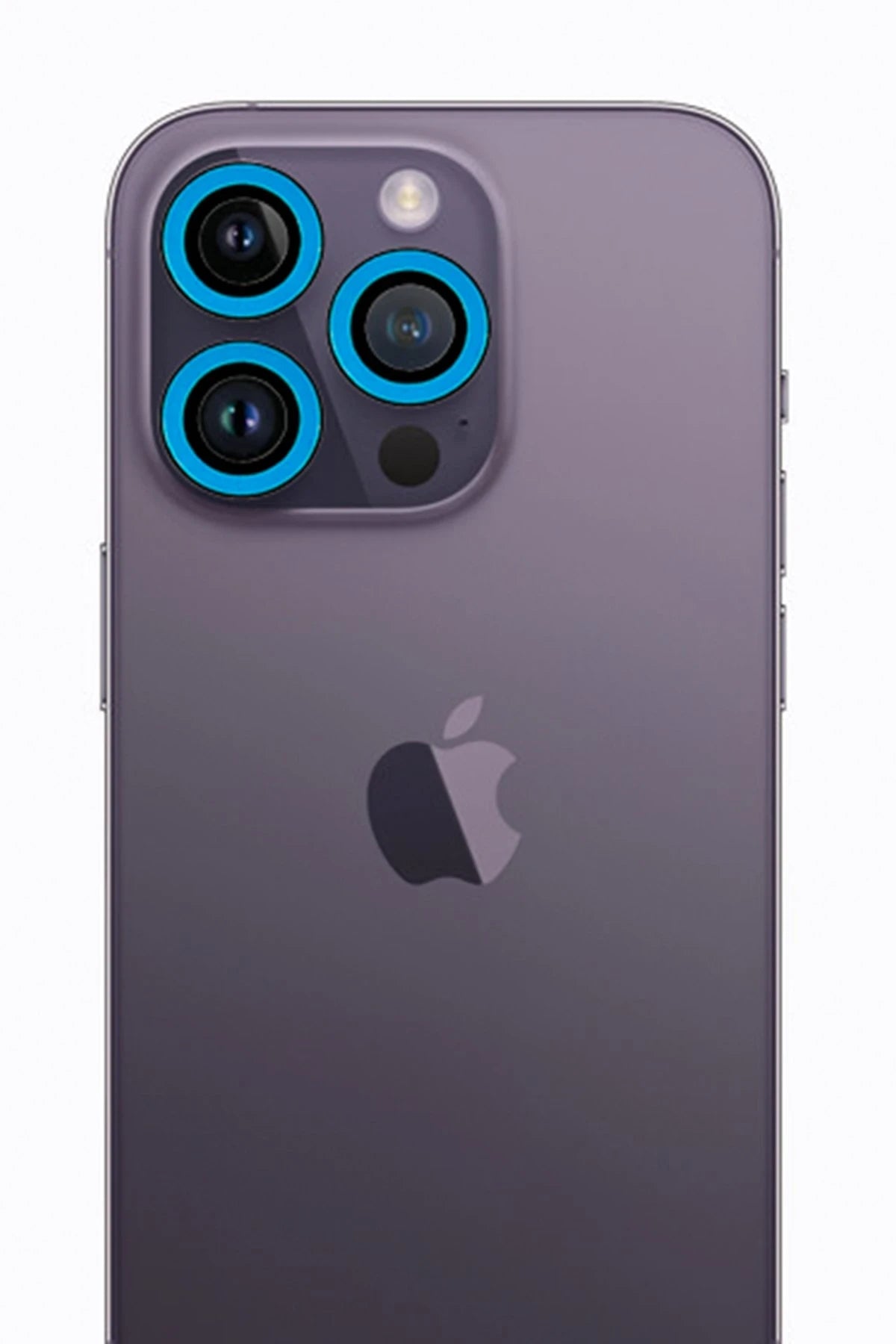 Newface Apple iPhone 12 Pro Neon Fosforlu Kamera Lens - Mavi