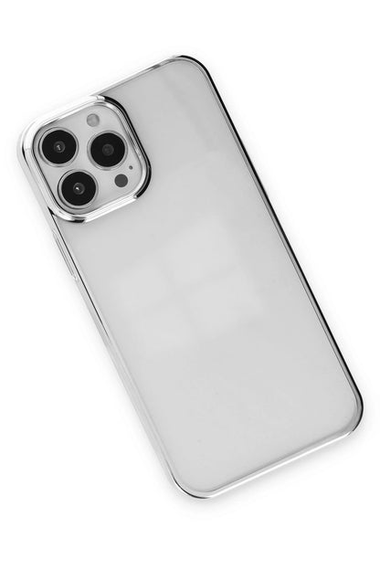 Newface Apple iPhone 13 Pro Kılıf Element Silikon - Gümüş