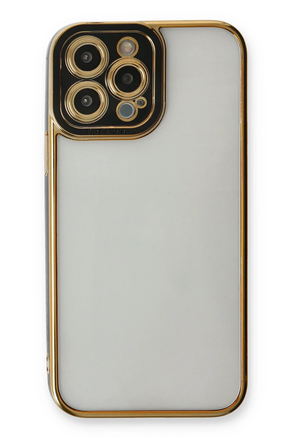 Newface Apple iPhone 13 Pro Kılıf Liva Lens Silikon - Siyah
