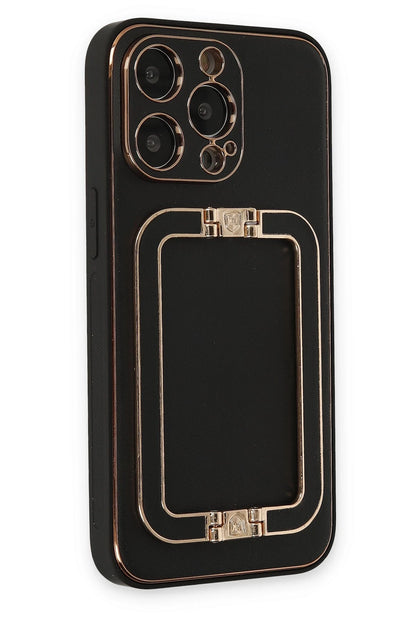 Newface Apple iPhone 13 Pro Max Kılıf Coco Elit Kapak - Siyah