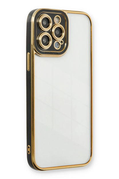 Newface Apple iPhone 13 Pro Max Kılıf Liva Lens Silikon - Siyah