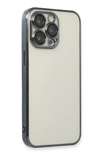 Newface Apple iPhone 13 Pro Max Kılıf Razer Lensli Silikon - Siyah