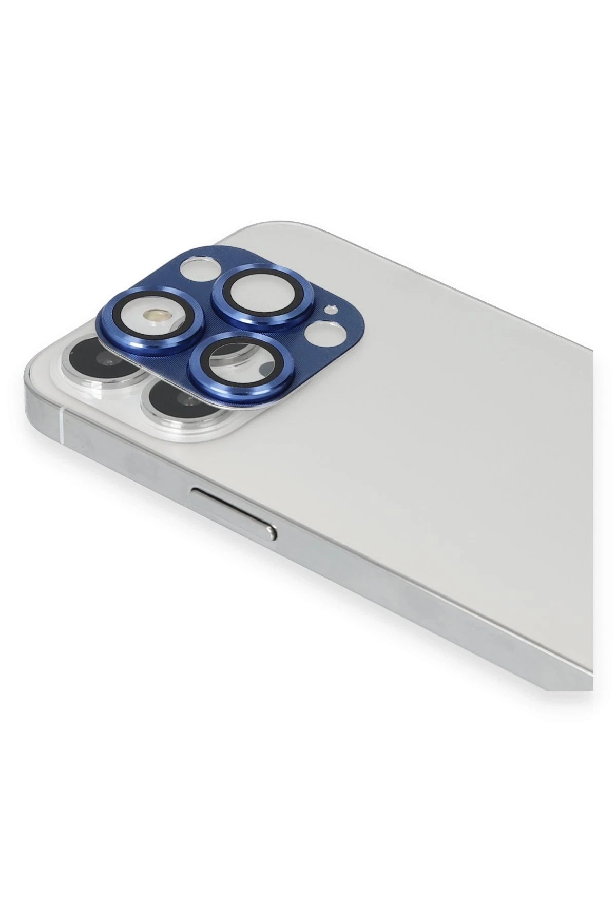 Newface Apple iPhone 13 Pro Max Pers Alüminyum Kamera Lens - Lacivert