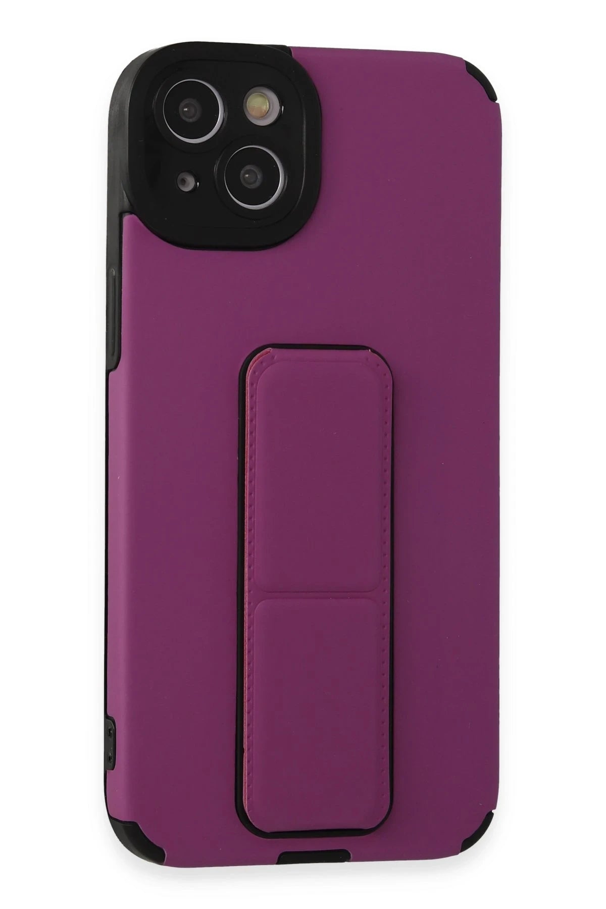 Newface Apple iPhone 14 Plus Kılıf Mega Standlı Silikon - Mor