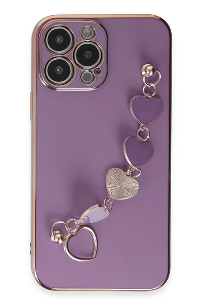 Newface Apple iPhone 14 Pro Kılıf Esila Silikon - Mor