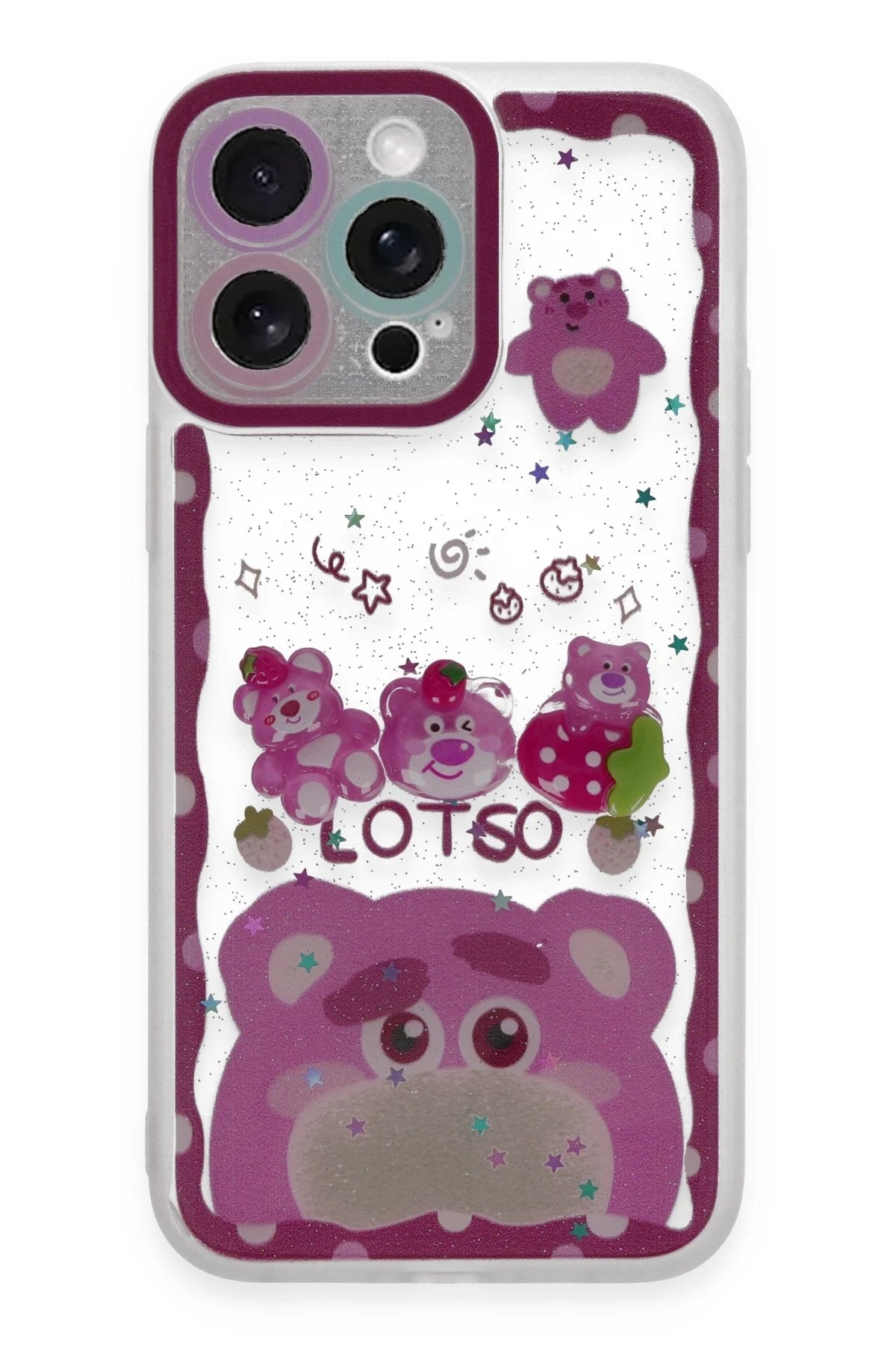 Newface Apple iPhone 14 Pro Kılıf Sweet Desenli Silikon Kapak - Pembe