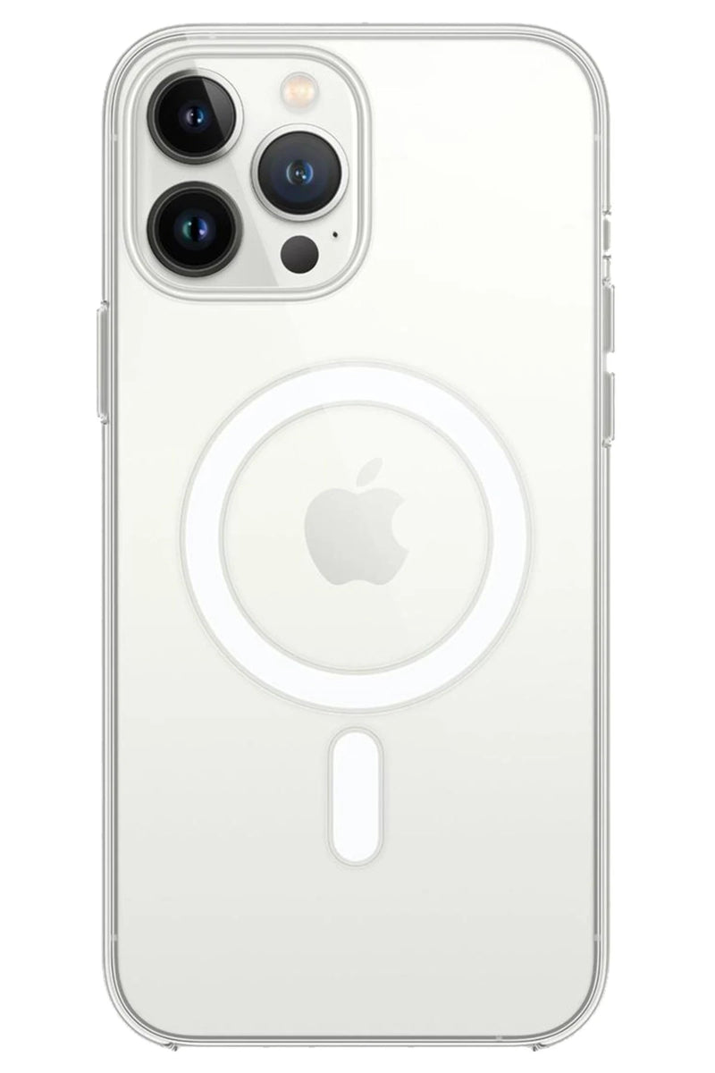 Newface Apple iPhone 14 Pro Max Kılıf Magneticsafe Şeffaf Silikon - Şeffaf