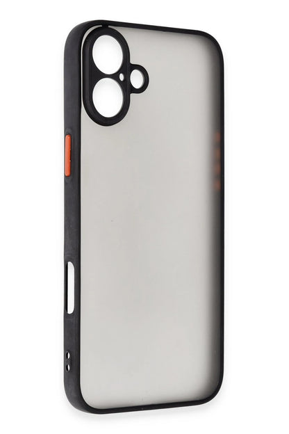 Newface Apple iPhone 16 Kılıf Montreal Silikon Kapak - Siyah