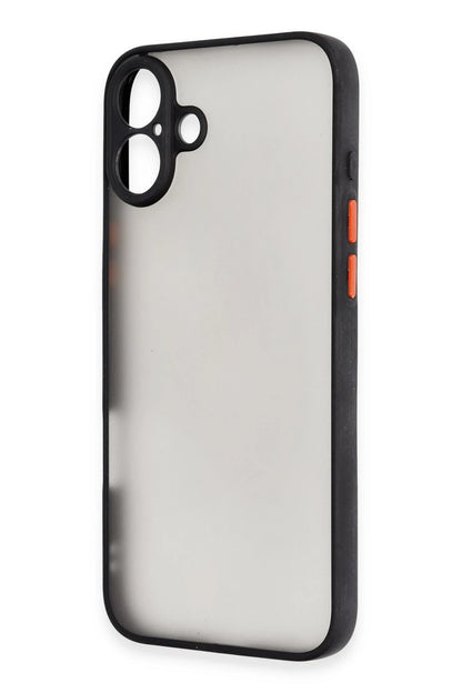 Newface Apple iPhone 16 Kılıf Montreal Silikon Kapak - Siyah