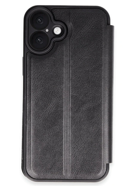 Newface Apple iPhone 16 Plus Kılıf Flip Cover - Siyah