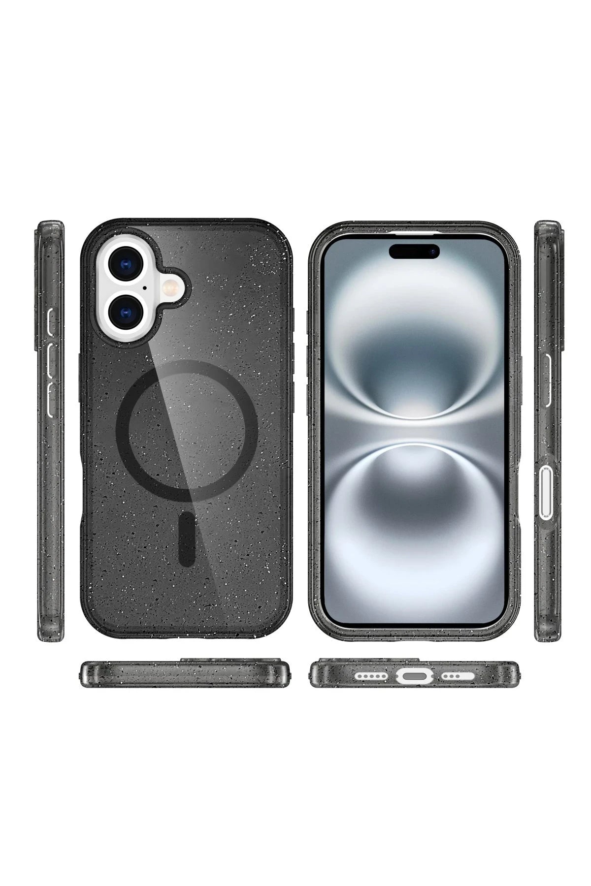 Newface Apple iPhone 16 Plus Kılıf Star Magsafe Kapak - Siyah