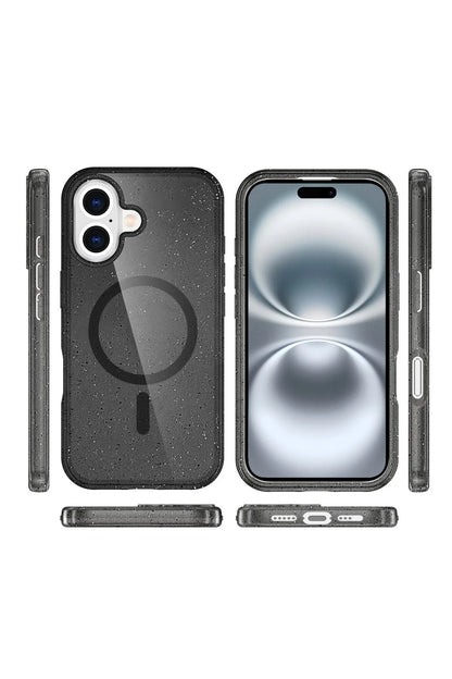 Newface Apple iPhone 16 Plus Kılıf Star Magsafe Kapak - Siyah