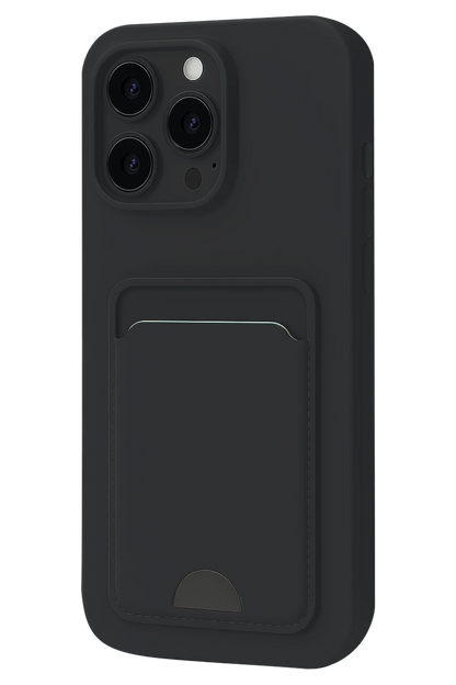 Newface Apple iPhone 16 Plus Kılıf Kelvin Kartvizitli Silikon - Siyah