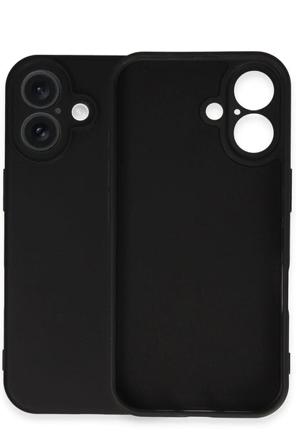 Newface Apple iPhone 16 Plus Kılıf Nano içi Kadife Silikon - Siyah