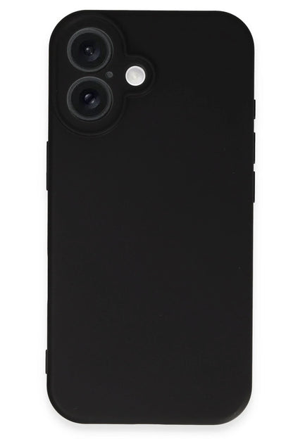Newface Apple iPhone 16 Plus Kılıf Nano içi Kadife Silikon - Siyah