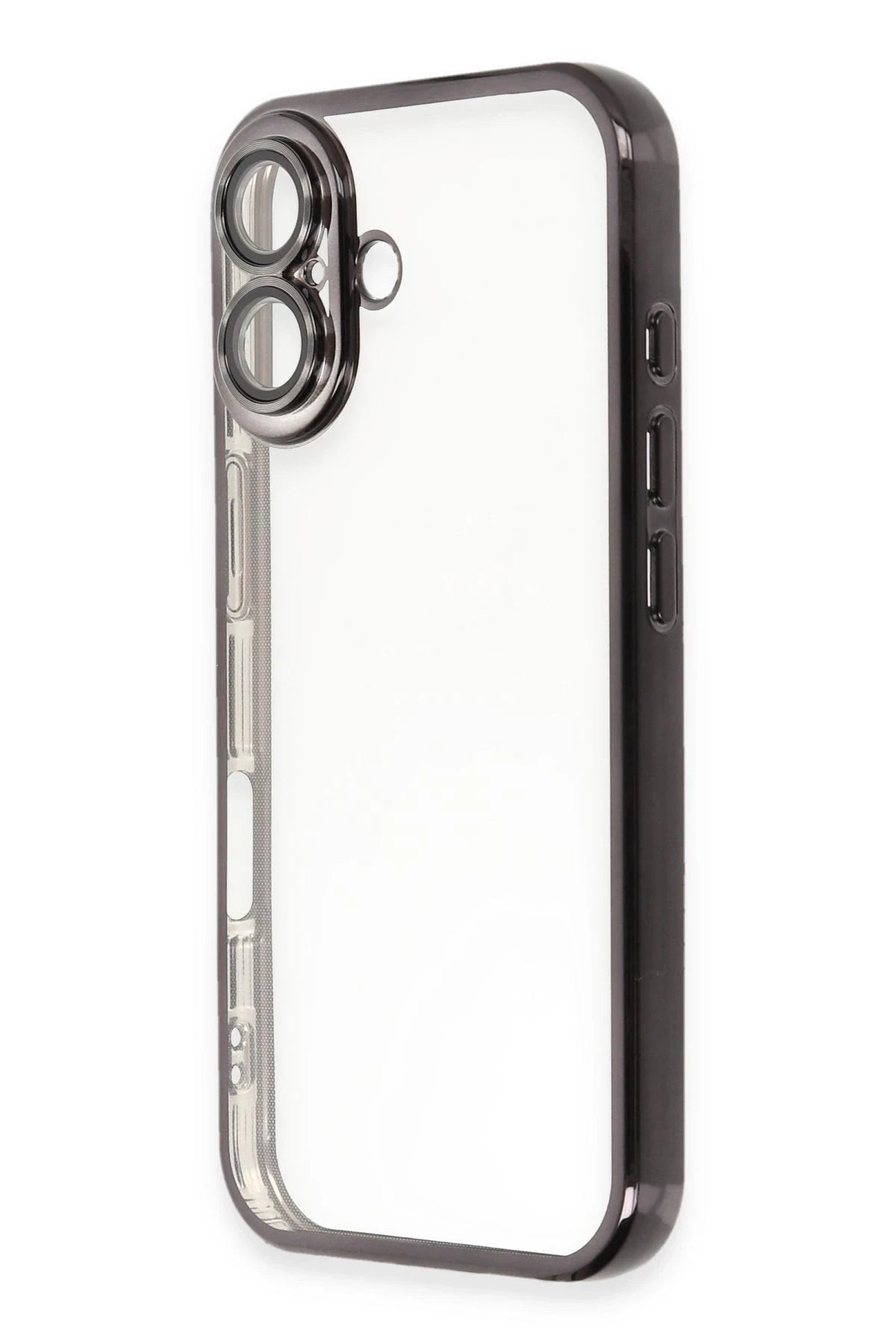Newface Apple iPhone 16 Plus Kılıf Razer Lensli Silikon - Siyah
