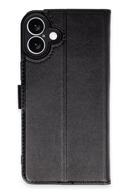 Newface Apple iPhone 16 Plus Kılıf Trend S Plus Kapaklı Kılıf - Siyah