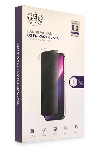 Newface Apple iPhone 16 Pro Bilvis 3D Radian Hayalet Cam Ekran Koruyucu
