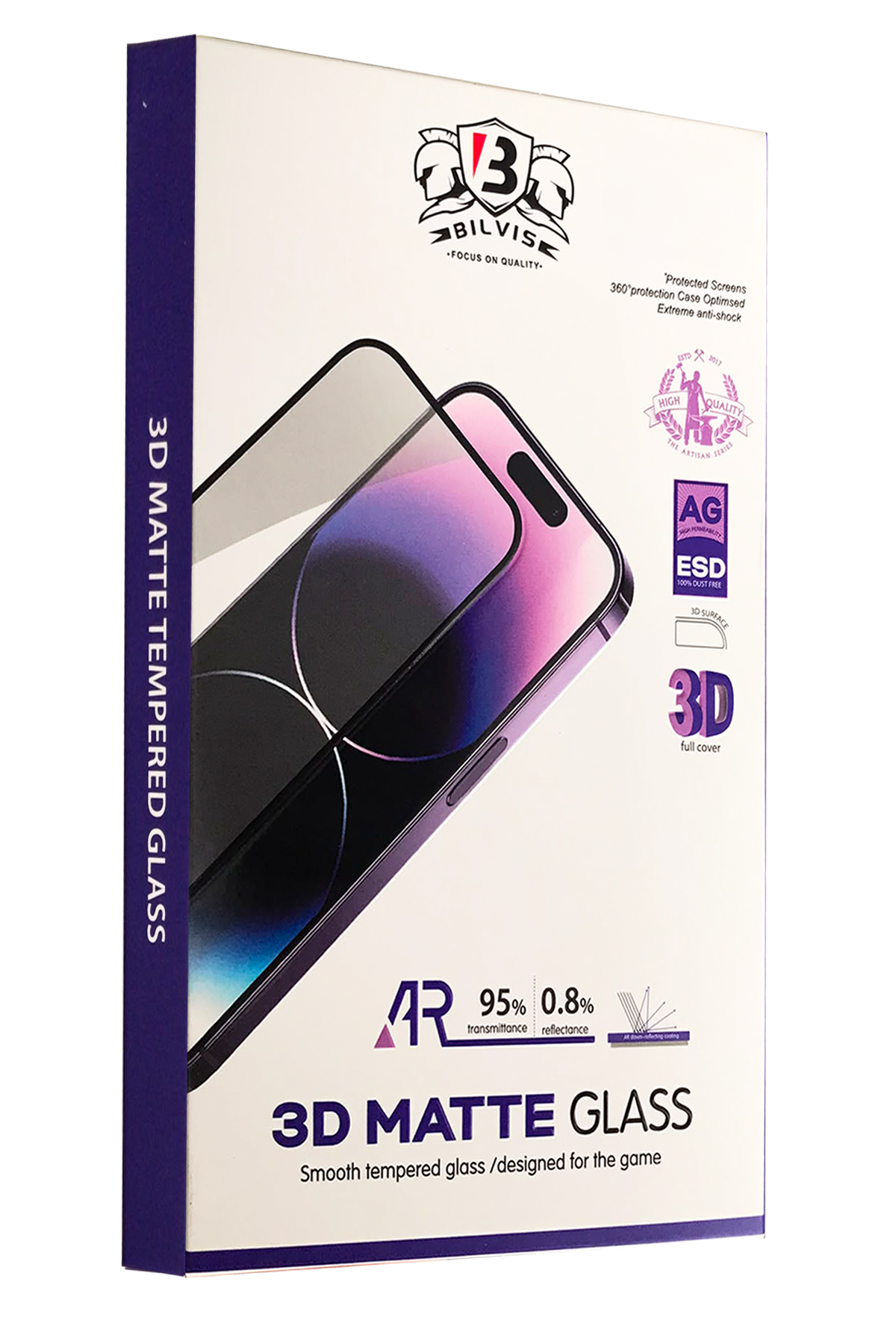 Newface Apple iPhone 16 Pro Bilvis 3D Mat Cam Ekran Koruyucu