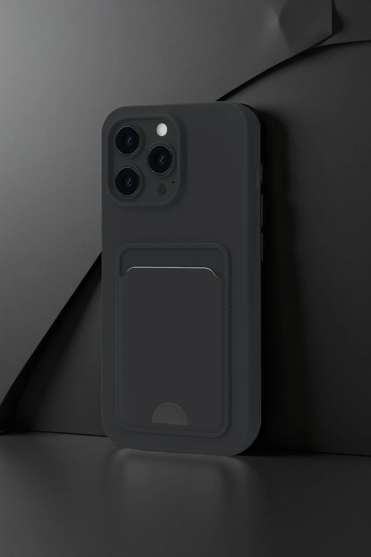 Newface Apple iPhone 16 Pro Kılıf Kelvin Kartvizitli Silikon - Siyah