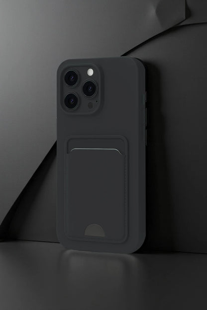 Newface Apple iPhone 16 Pro Kılıf Kelvin Kartvizitli Silikon - Siyah