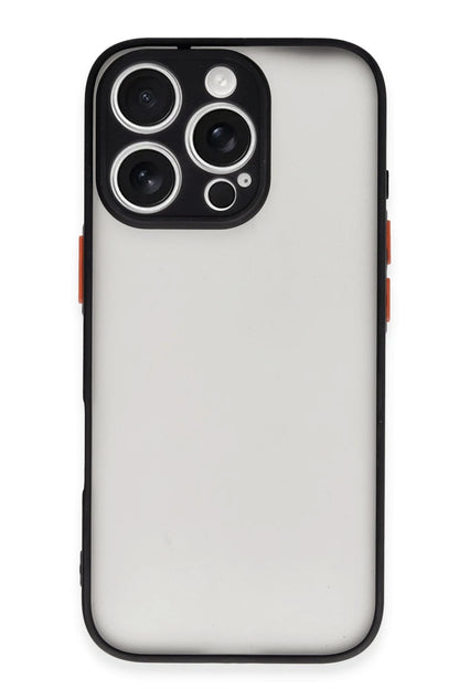 Newface Apple iPhone 16 Pro Kılıf Montreal Silikon Kapak - Siyah
