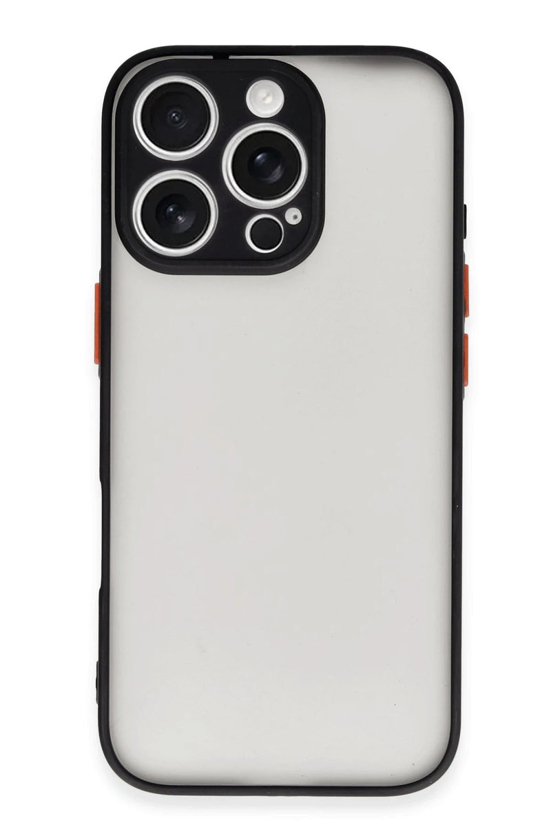 Newface Apple iPhone 16 Pro Kılıf Montreal Silikon Kapak - Siyah