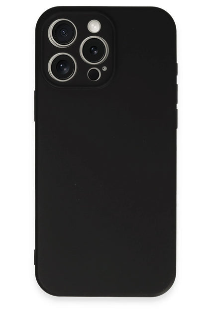 Newface Apple iPhone 16 Pro Kılıf Nano içi Kadife Silikon - Siyah
