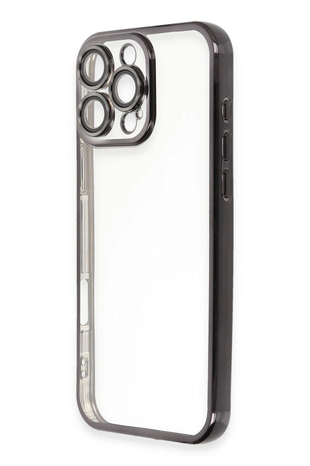 Newface Apple iPhone 16 Pro Kılıf Razer Lensli Silikon - Siyah