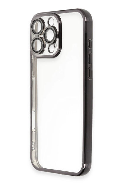 Newface Apple iPhone 16 Pro Kılıf Razer Lensli Silikon - Siyah