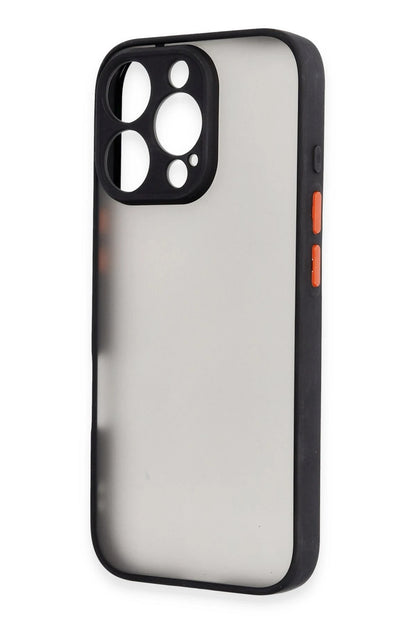 Newface Apple iPhone 16 Pro Max Kılıf Montreal Silikon Kapak - Siyah