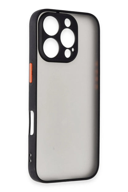 Newface Apple iPhone 16 Pro Max Kılıf Montreal Silikon Kapak - Siyah