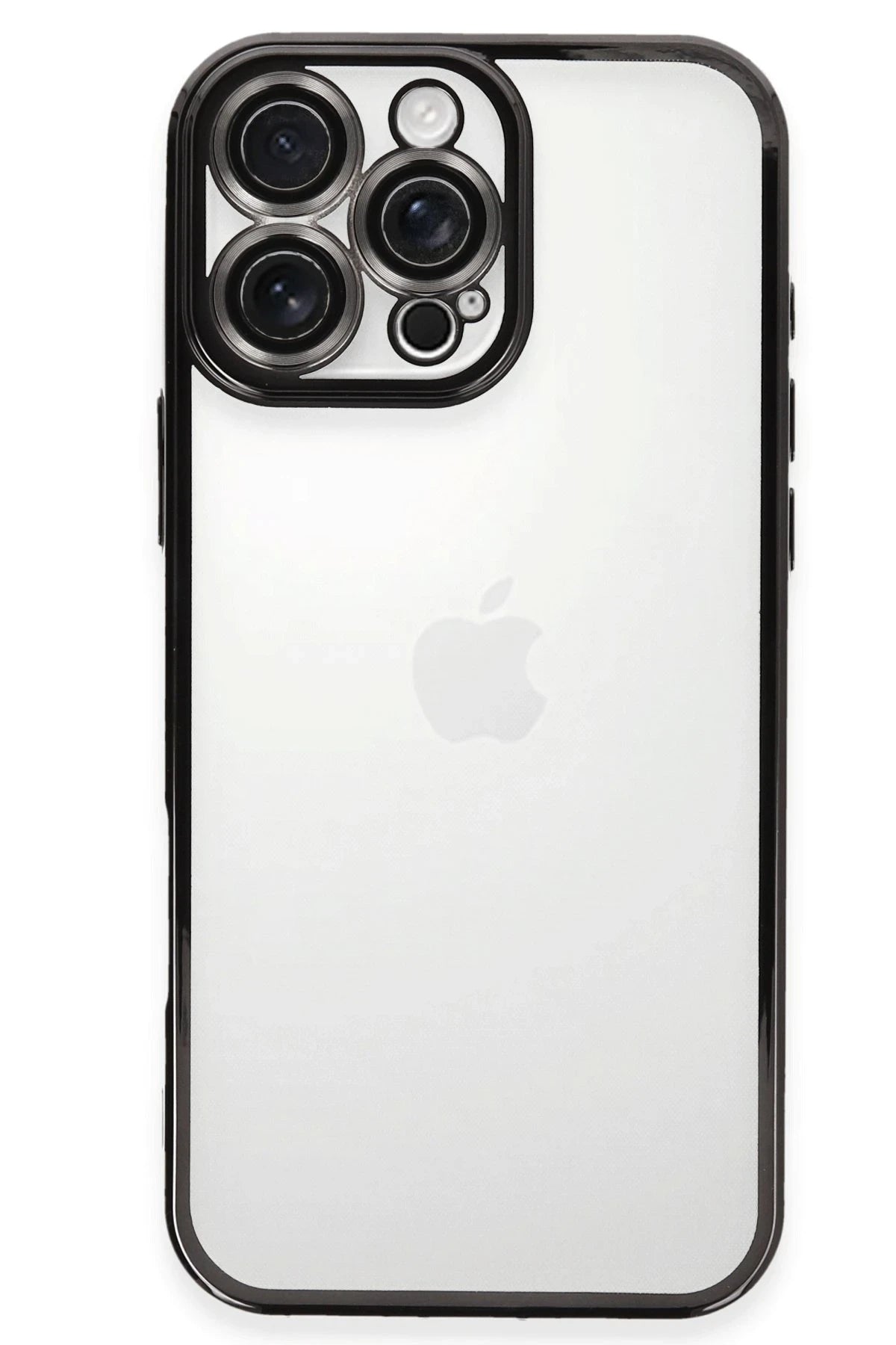 Newface Apple iPhone 16 Pro Max Kılıf Razer Lensli Silikon - Siyah