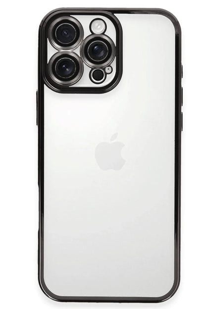 Newface Apple iPhone 16 Pro Max Kılıf Razer Lensli Silikon - Siyah