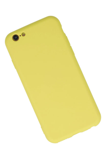 Newface Apple iPhone 6 Plus Kılıf Nano içi Kadife Silikon - Sarı