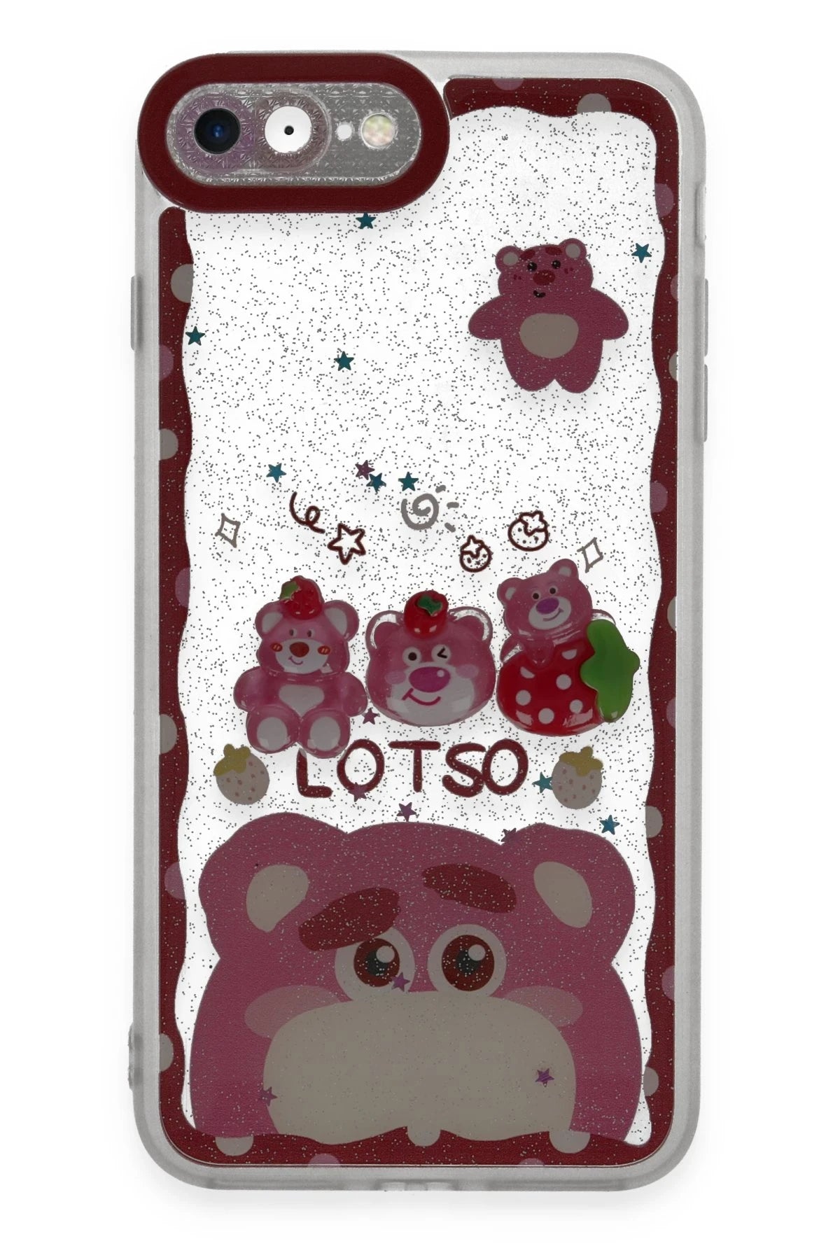 Newface Apple iPhone 7 Kılıf Sweet Desenli Silikon Kapak - Pembe