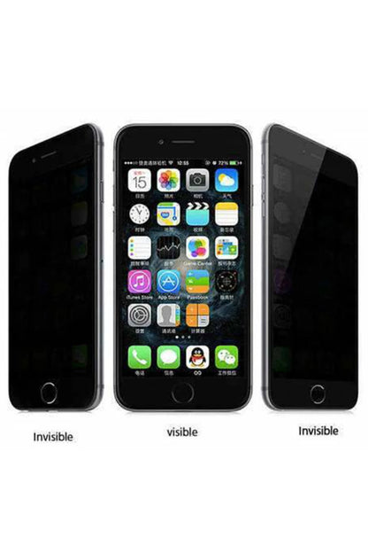 Newface Apple iPhone 7 Plus Bilvis 3D Anti Peeping Hayalet Cam Ekran Koruyucu - Siyah