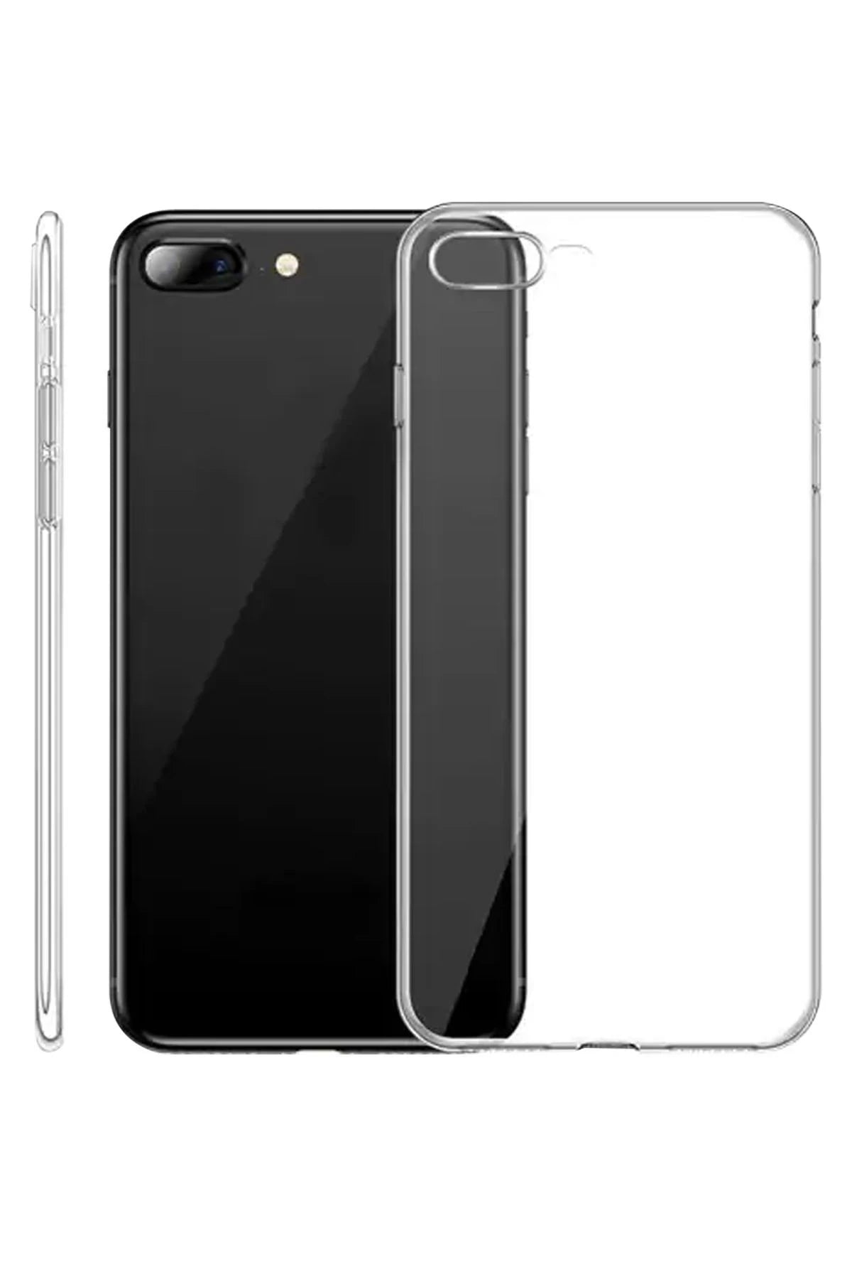 Newface Apple iPhone 8 Plus Kılıf Lüx Şeffaf Silikon