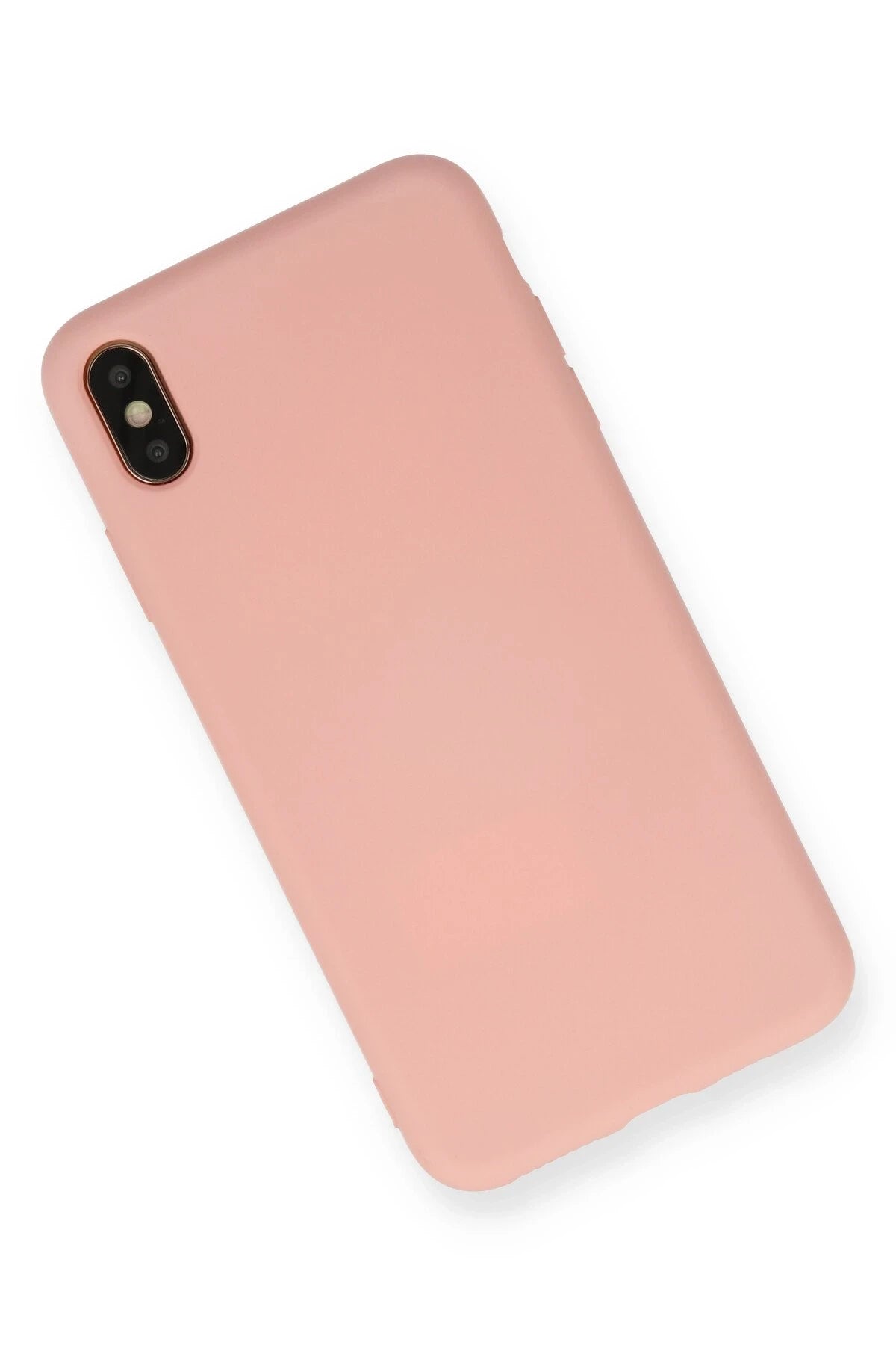 Newface Apple iPhone X Kılıf Nano içi Kadife Silikon - Pudra